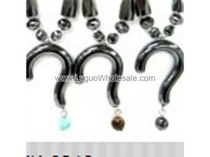 Hematite Question Mark  Pendant